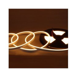 Neon Flex 6 x12 mm , 12V ou 24V DC, IP65, 13W/m, 2400K ROLO 25Mts