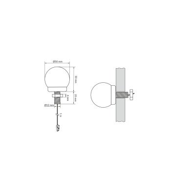 Lampada BUMI para espelhos e molduras 12V 1W 4000k