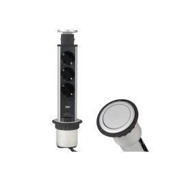 Tomada LIFTBOX com usb - 3 Tomadas + 2 Usb