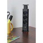 Tomada LIFTBOX com usb - 3 Tomadas + 2 Usb