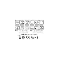 Tomada SLIDEBOX - 1 Tomada + 1 USB A+C