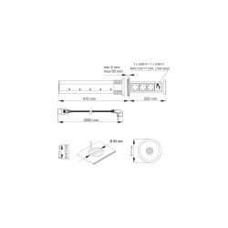Tomada LIFTBOX Automatica - 3 Tomadas + 2 USB
