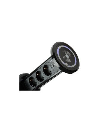 Tomada LIFTBOX Automatica - 3 Tomadas + 2 USB + WirelessCharger