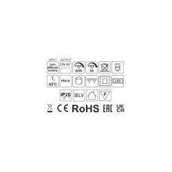 Fonte de alimentação 60W 12V IP20 FLAT