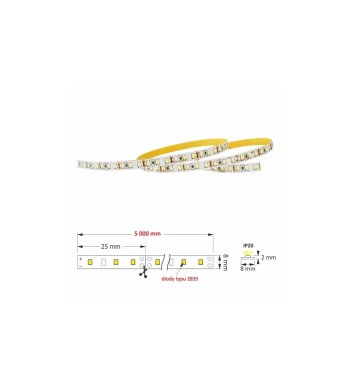 FITA LED PREMIUM 12V 120LED 10.4W IP20 50MTS