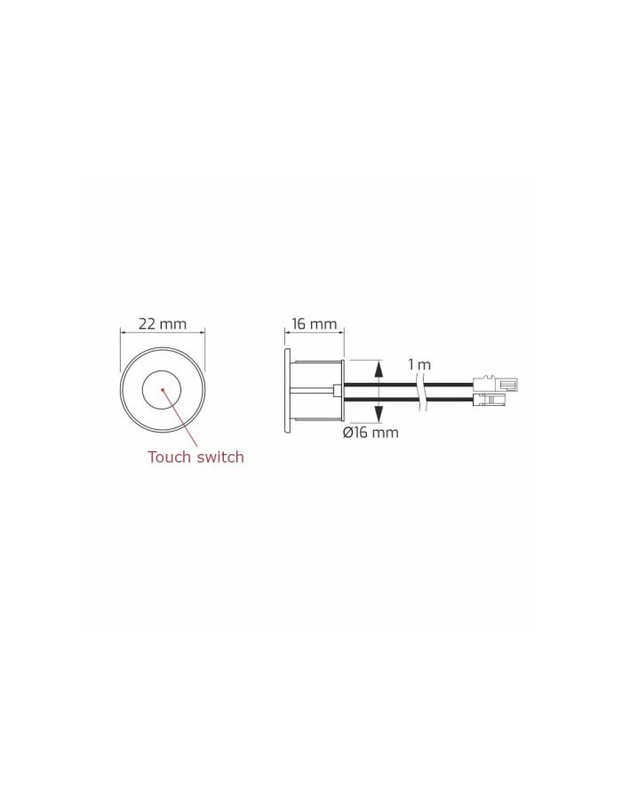 Interruptor dimmer touch 12/24V 3A Branco - Image 3