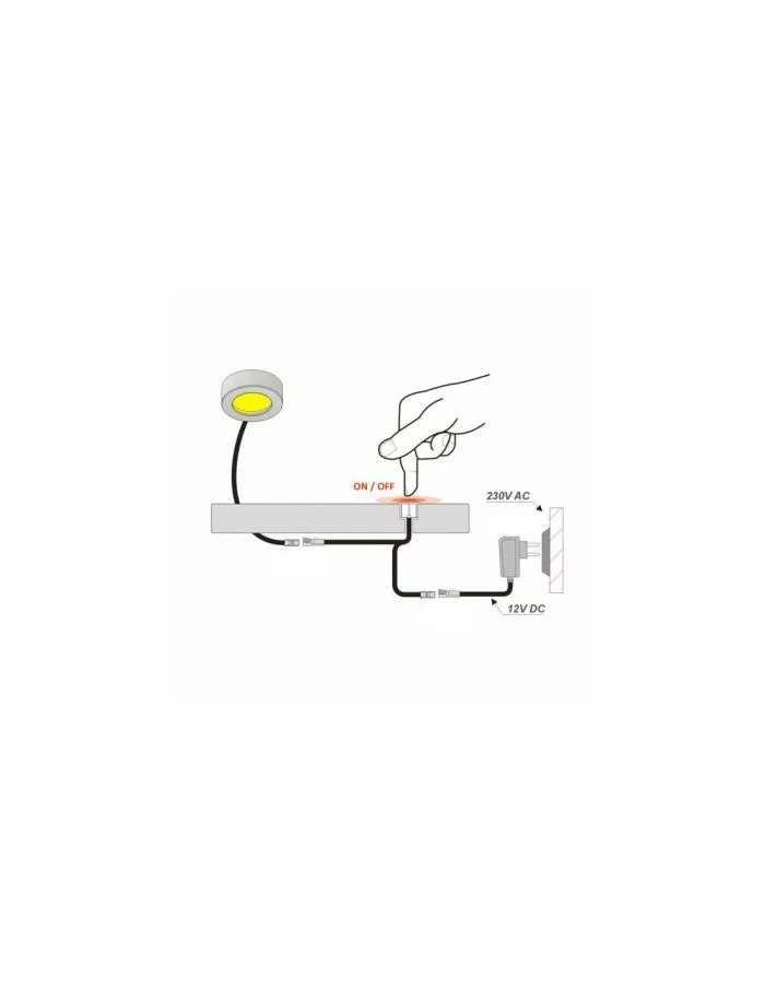 Interruptor dimmer touch 12/24V 3A Branco - Image 2