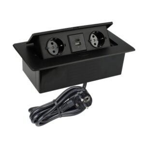 Tomada de embutir KOMBIBOX com USB A+C e 2 Tomadas
